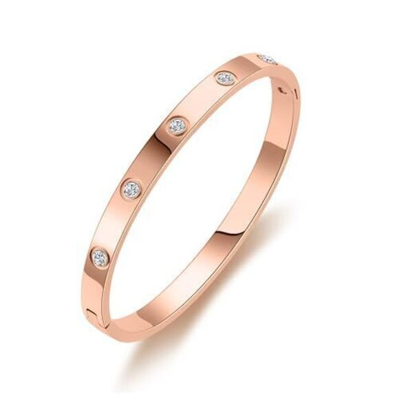 Jewelry - 1375 18K Gold-Plated Love Friendship Bracelets Trendy Stainless Steel